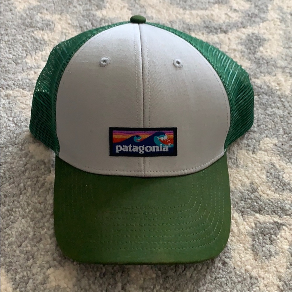 Patagonia Green/Silver Wave Trucker Adjustable Hat